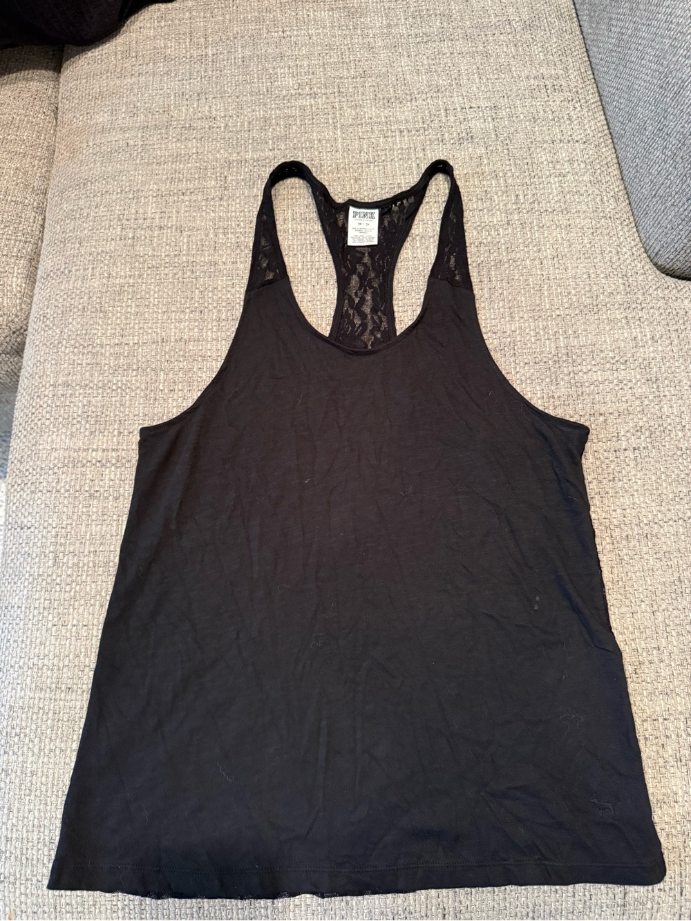Victoria's Secret Black Lace Racerback Tank